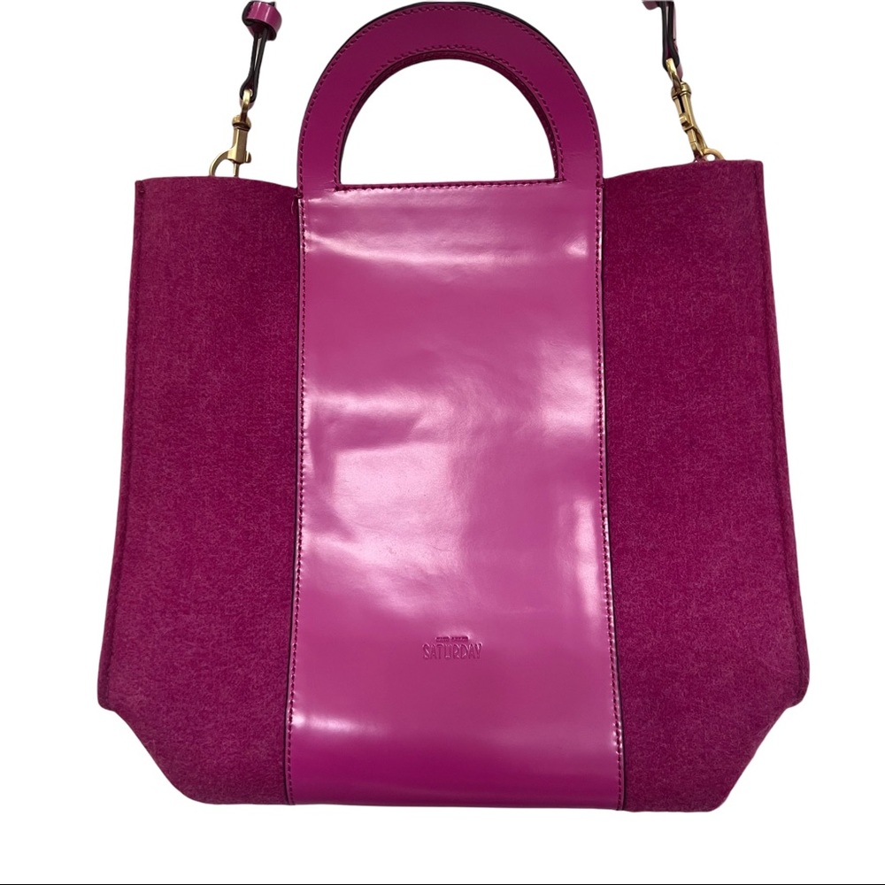 Kate Spade Saturday Pink Felt Tote Bag Fuschia